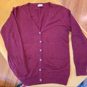 Fat Face Cranberry Button Down Cardigan